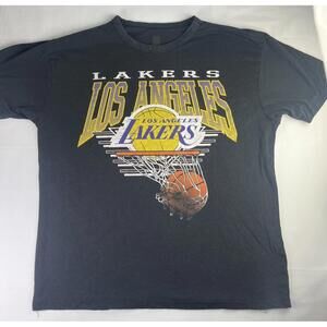 Lakers Shirt Medium Print Los Angeles Black Gold Kobe Purple Nba